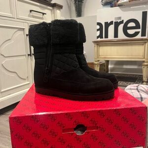 Guess Black Quilted Winter Boots